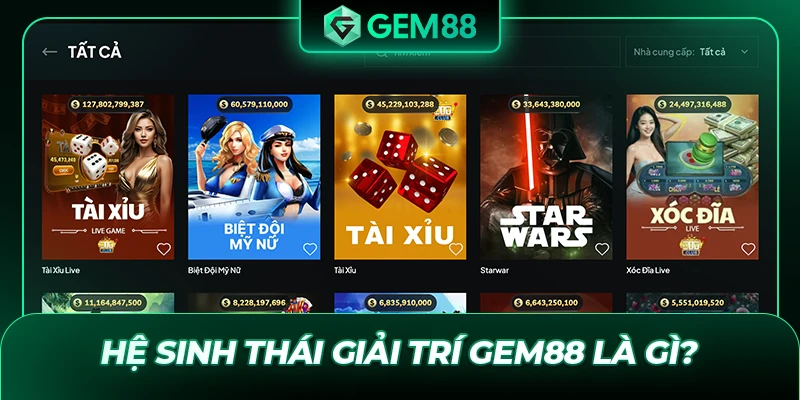 Hệ sinh thái giải trí GEM88 là gì?