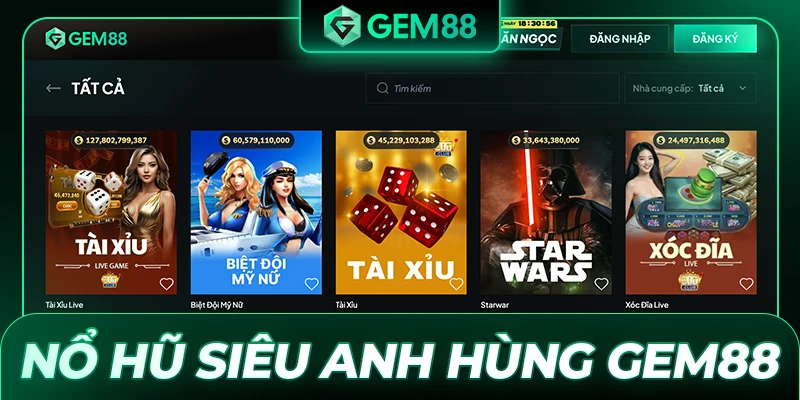 Nổ Hũ Siêu Anh Hùng GEM88